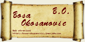 Bosa Okošanović vizit kartica